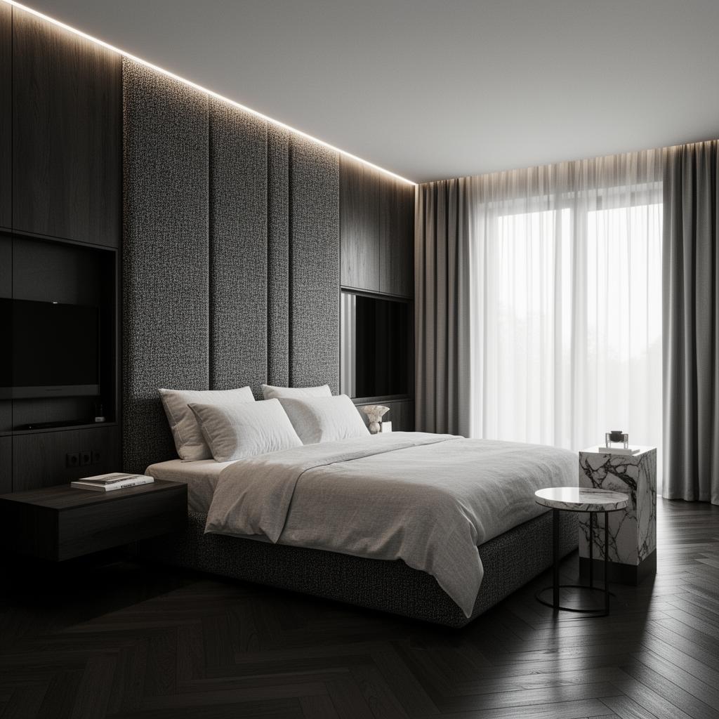 Ambiente planejado de alto padrão: Quarto